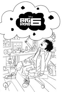 coloriage big hero 6 hiro en plein reve